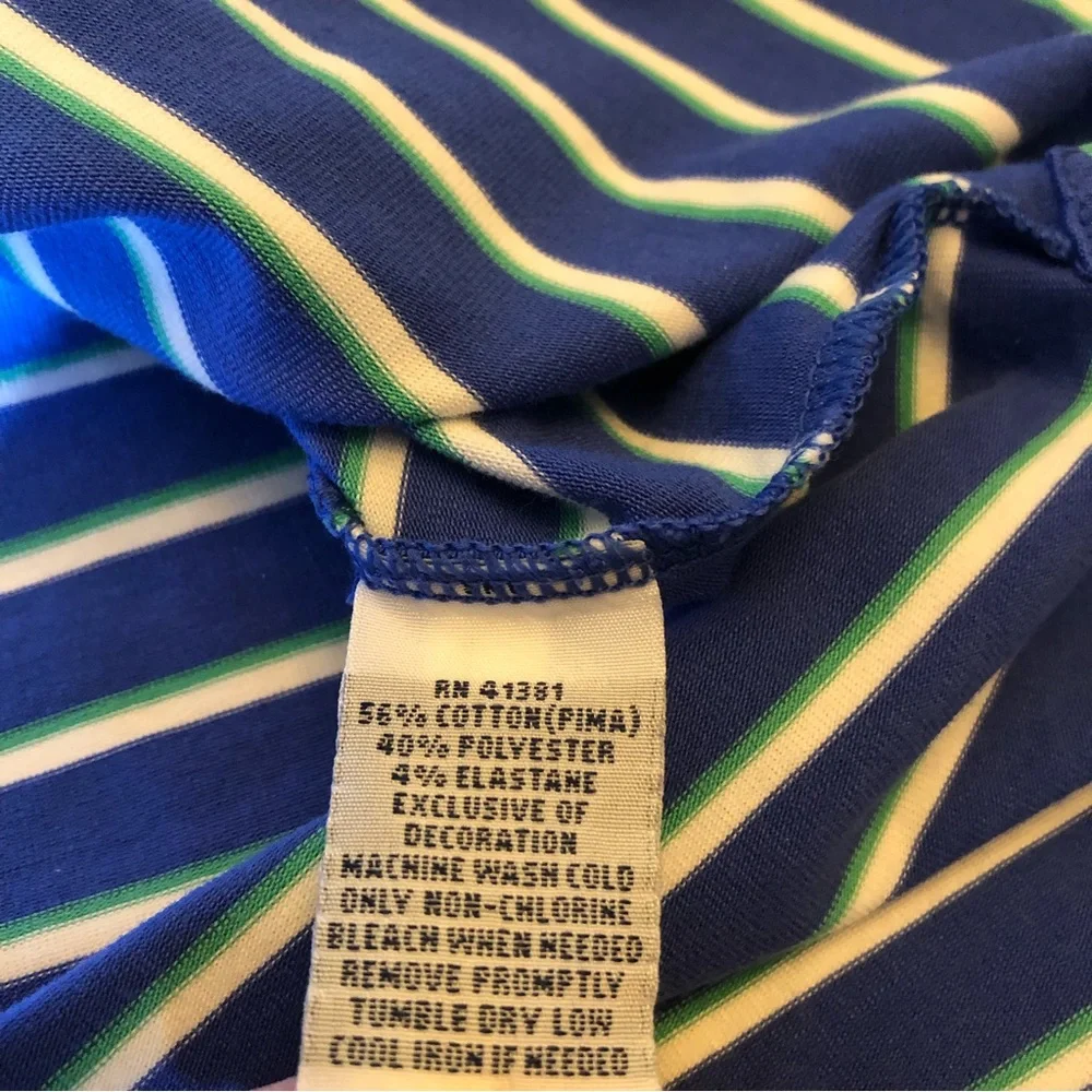 Polo Golf Ralph Lauren Men’s Shirt Large Stripes Performance Pima Cotton